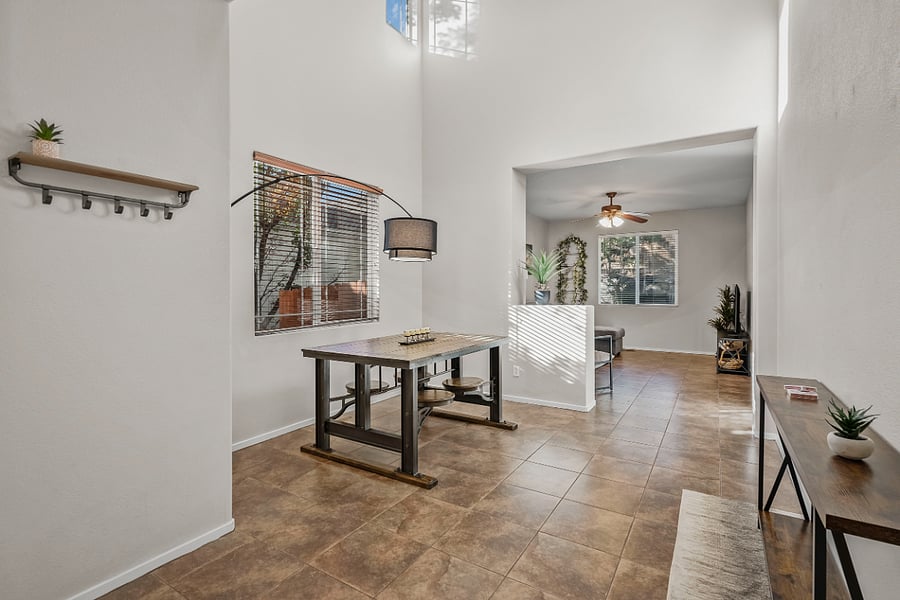 Entryway and main dining table