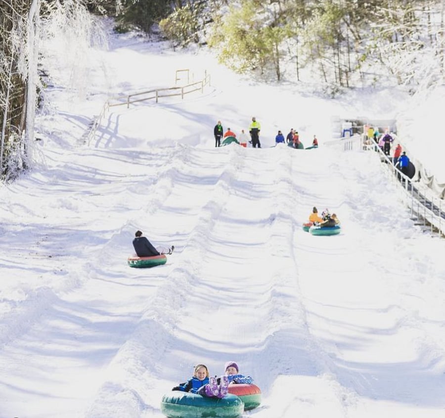 Snow Tubing at Sapphire Valley Ski Resort (40 minutes drive) - Season usually starts mid December