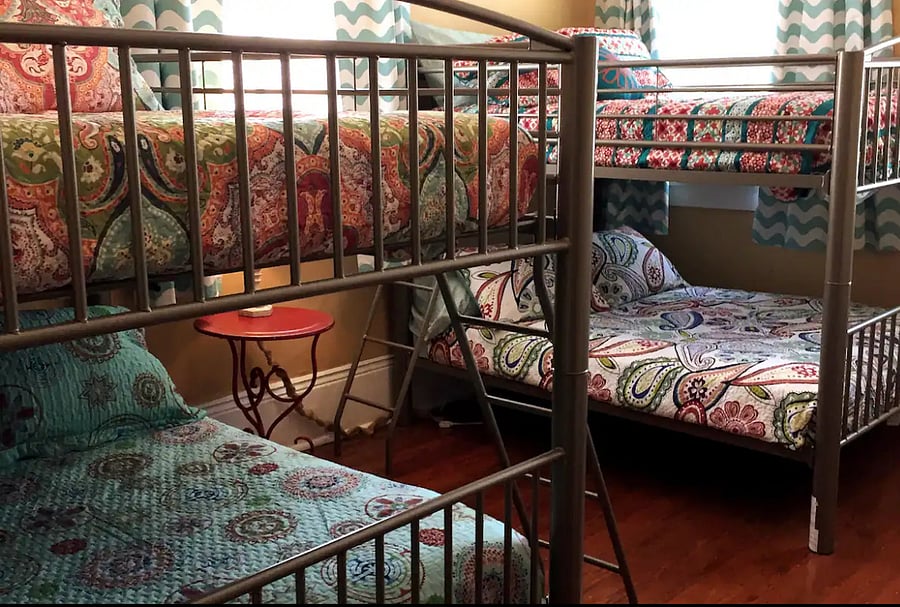 Second Floor Bedroom #3 with Two Full over Full Bunk Beds