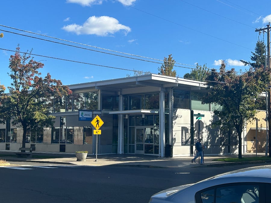The local Woodstock branch of the Portland Public Library! Distance 0.8 miles