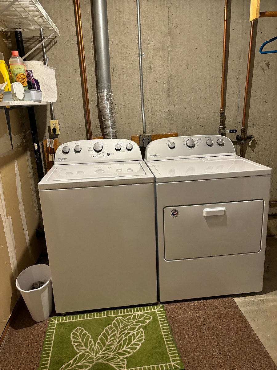 Washer and Dryer in basement