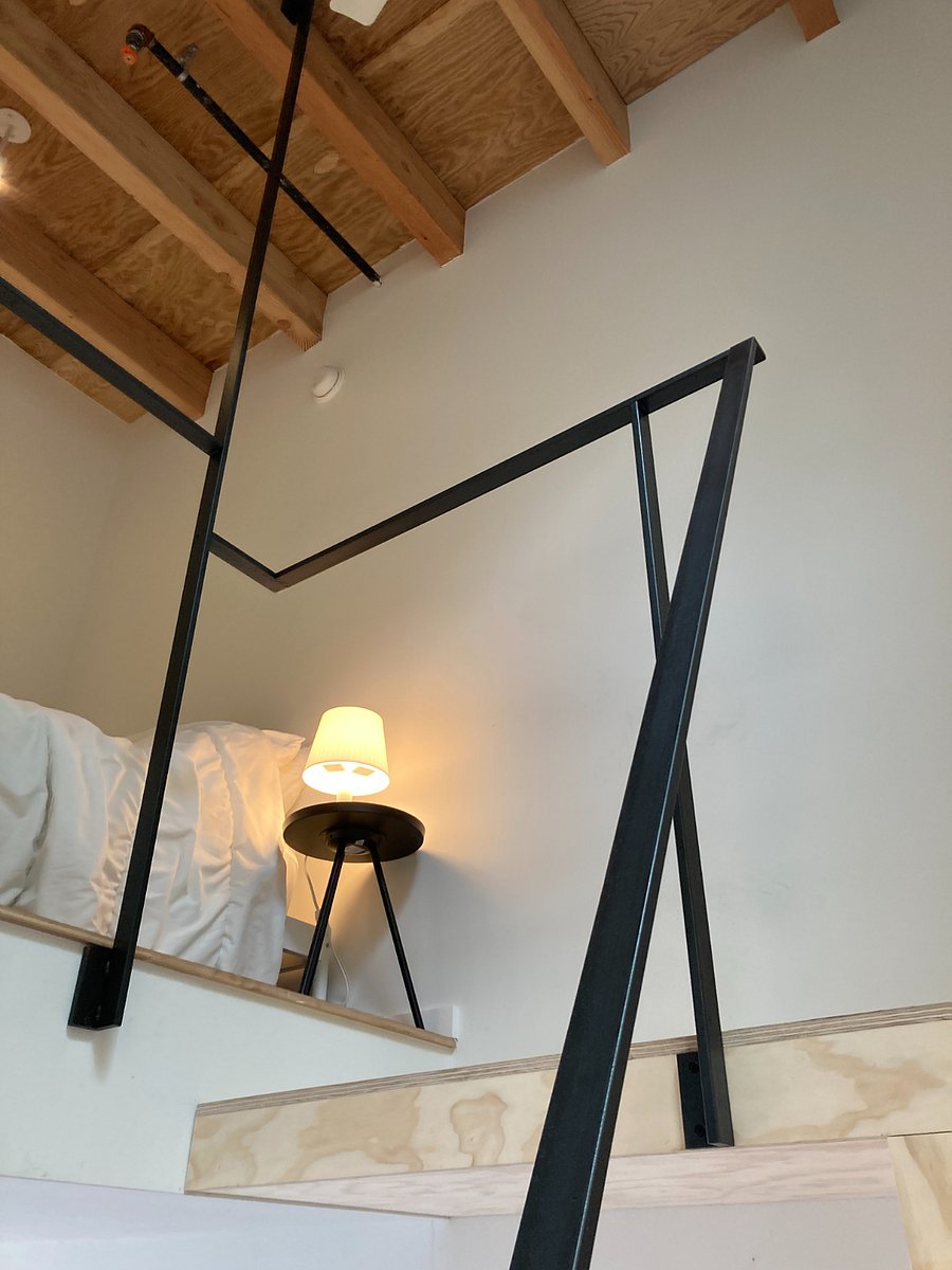 Looking up to loft.