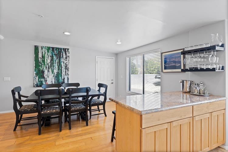 Dining table with natural light