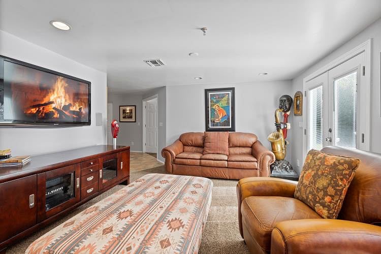 Back Television Room 55' Smart TV