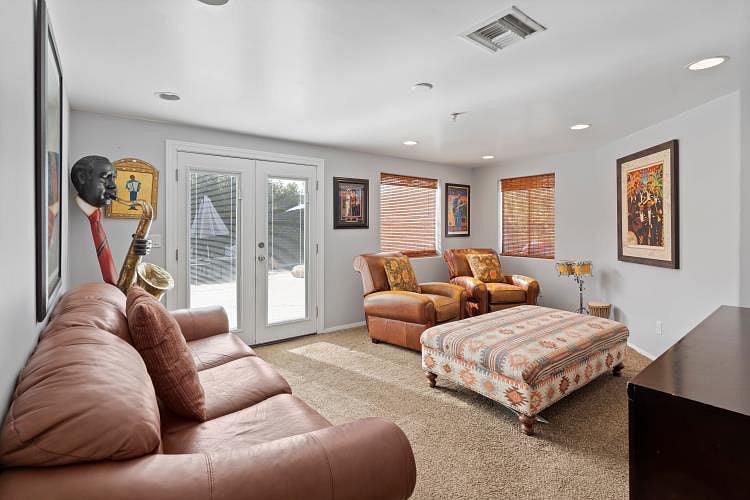 Sitting area with door to the backdoor