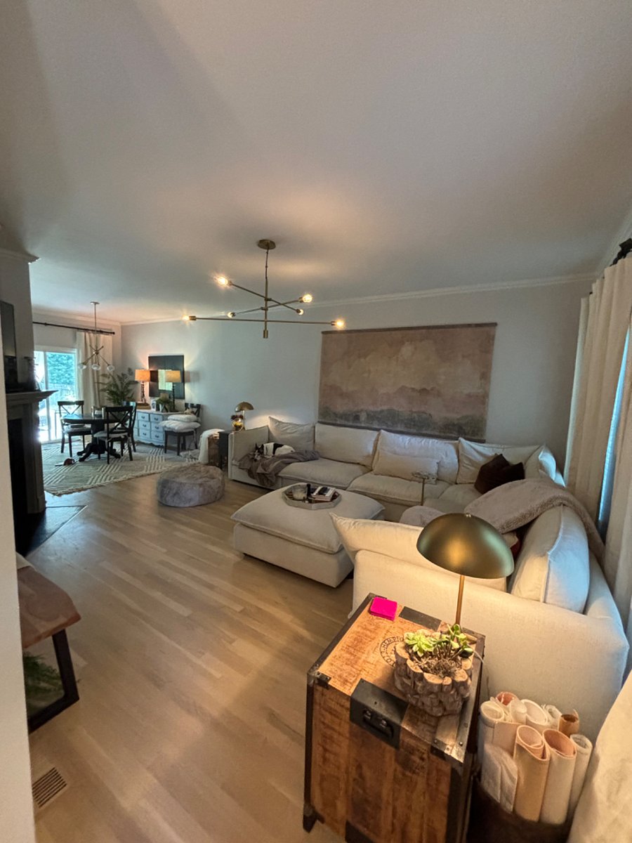 Shared Open concept living room /dining room