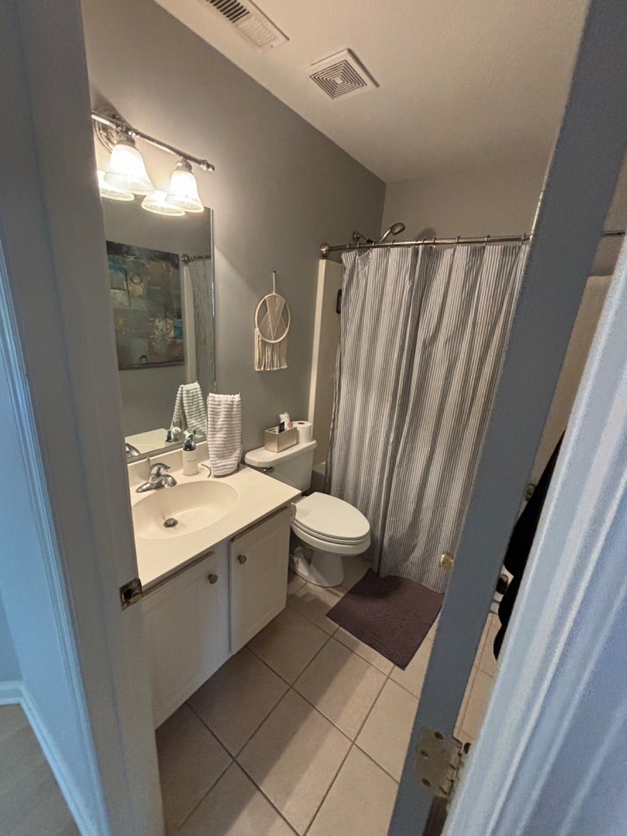 Your private bathroom upstairs off hallway