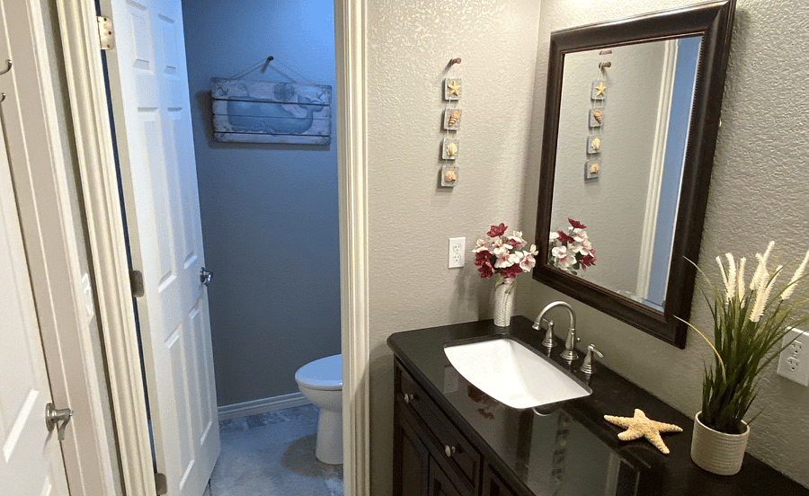 Full Bath with walk-in Shower & Private Toilet Room