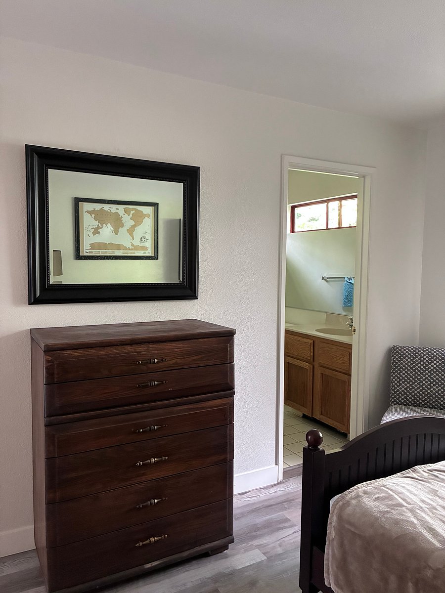 Bed #2 (main level) - chest of drawers & closet with shelves & hanging bars (not pictured)