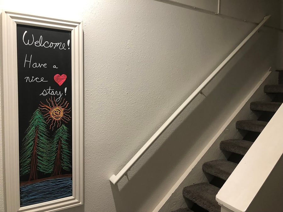 Entry way & stairs to main level