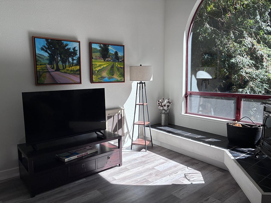 "Family Room" area on main level - brand new smart TV w/many apps preloaded (e.g. Netflix, Disney+, YouTube, etc.)