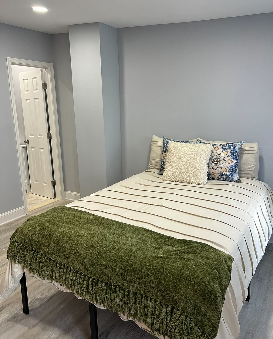 Primary bedroom with full bathroom