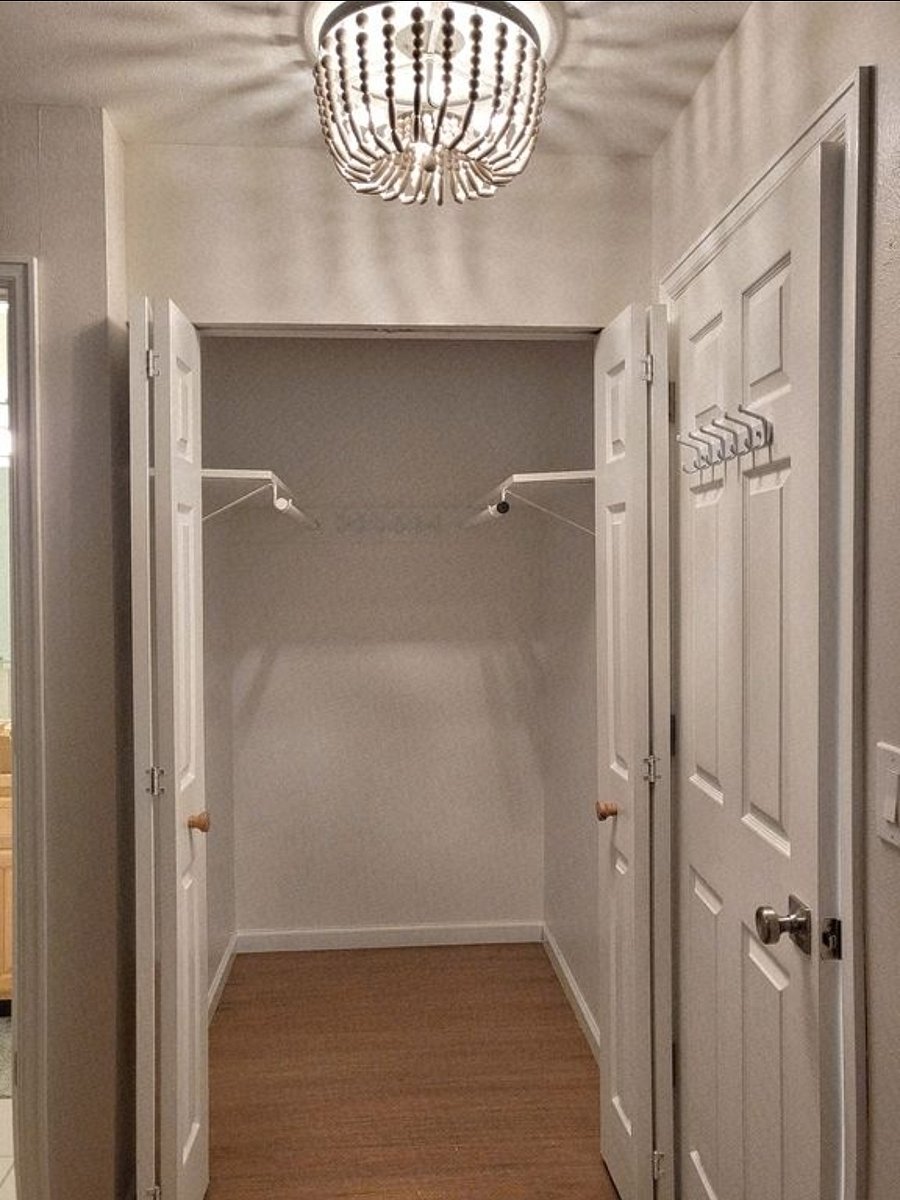 Walk in closet at Niwot Apartment
