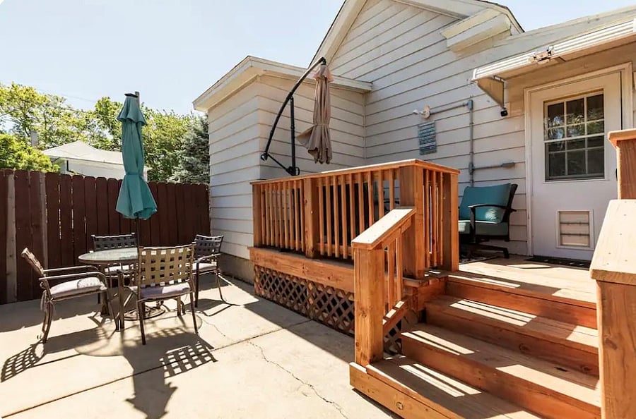 Back patio and deck