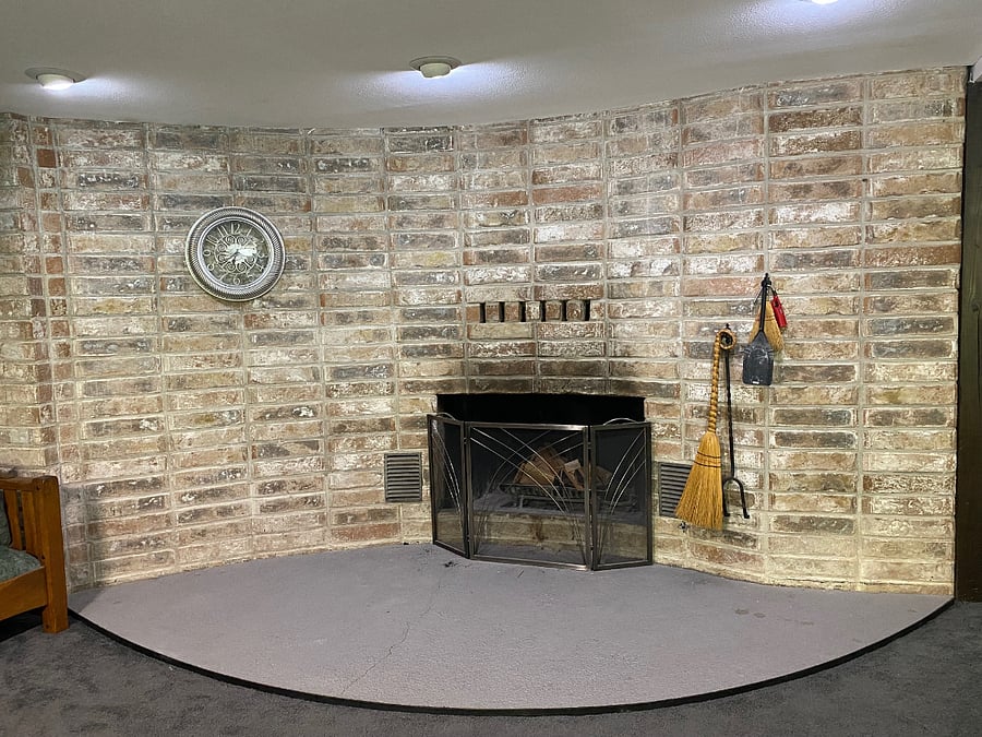 Games room fireplace