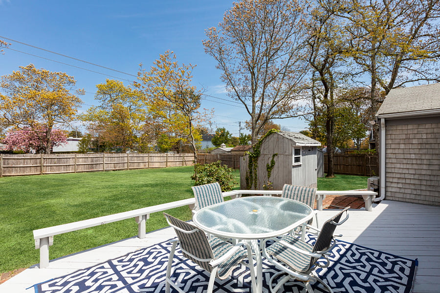 Porch and backyard