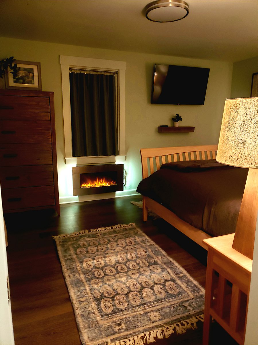 Electric fireplace for mood or additional heat