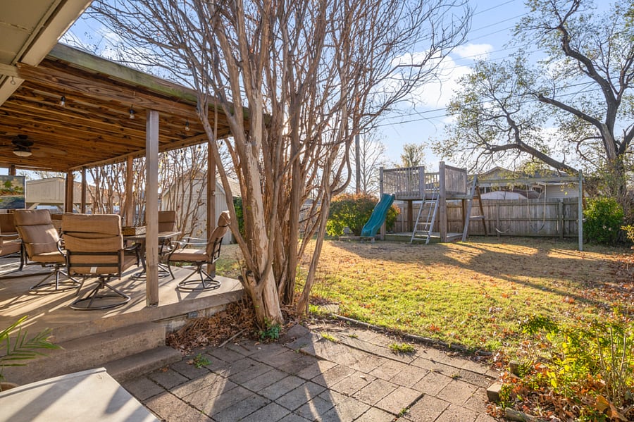 Enjoy a spacious Backyard