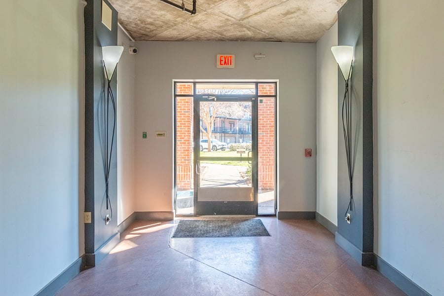 Secured entrance.