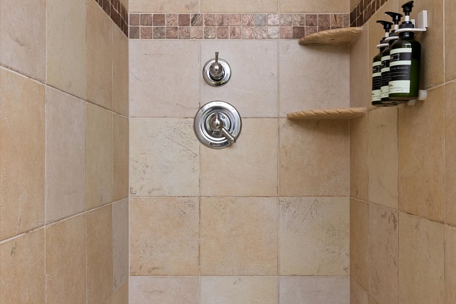 Shower in master. bathroom.