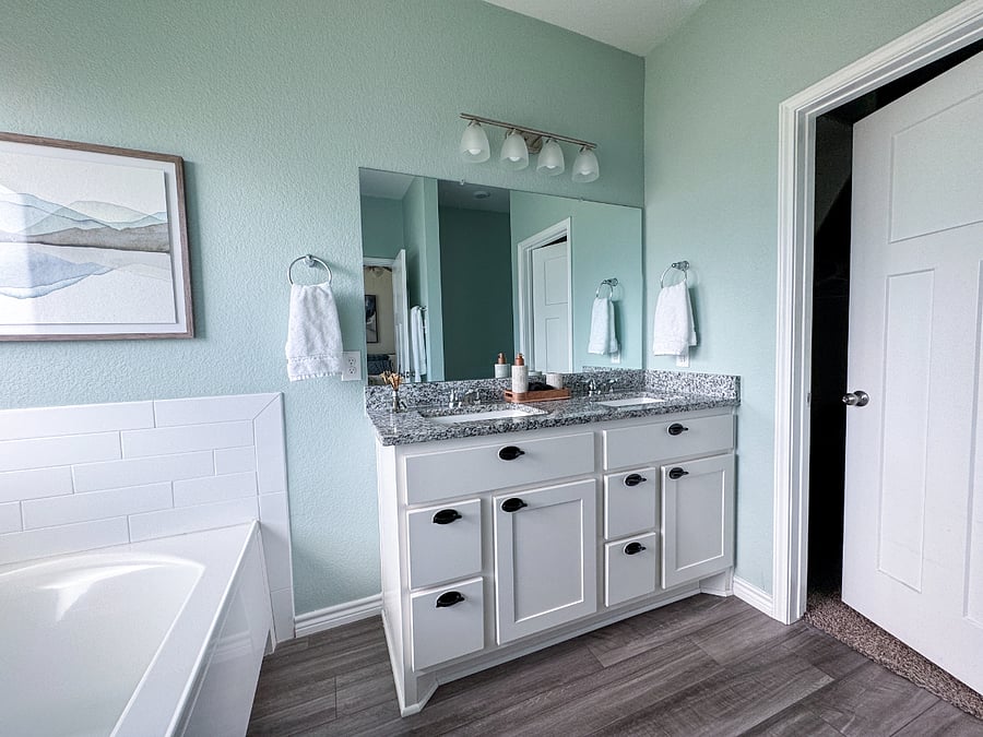 Nice double vanity.