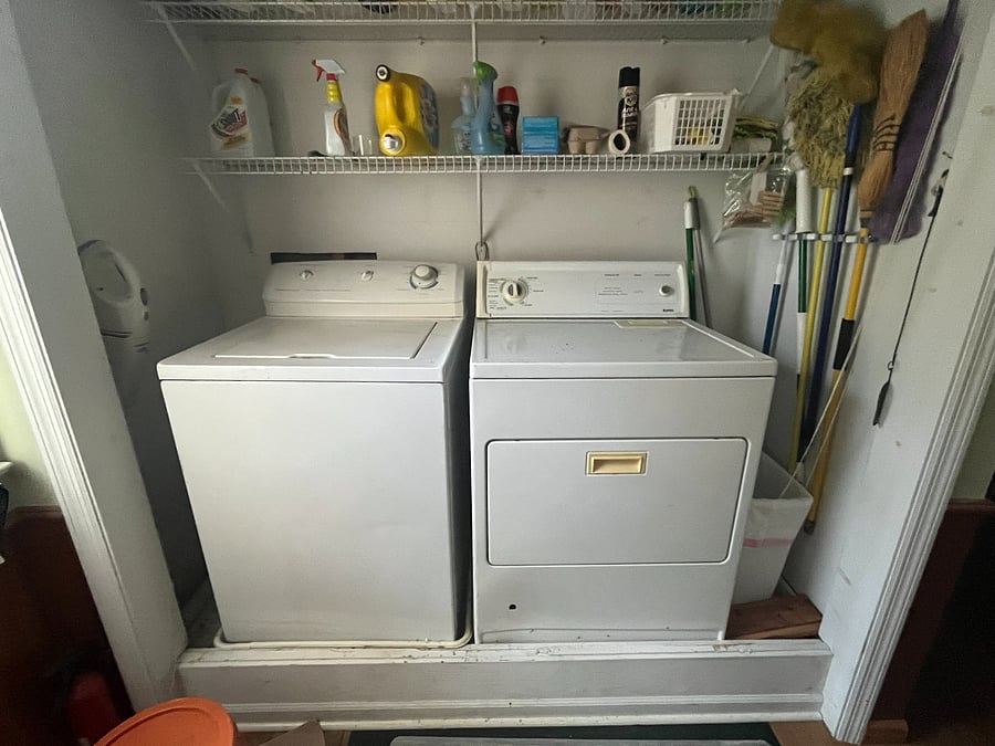 Washer and Dryer first floor