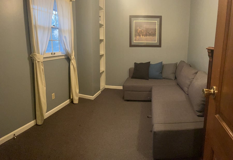Smaller of two bedrooms upstairs