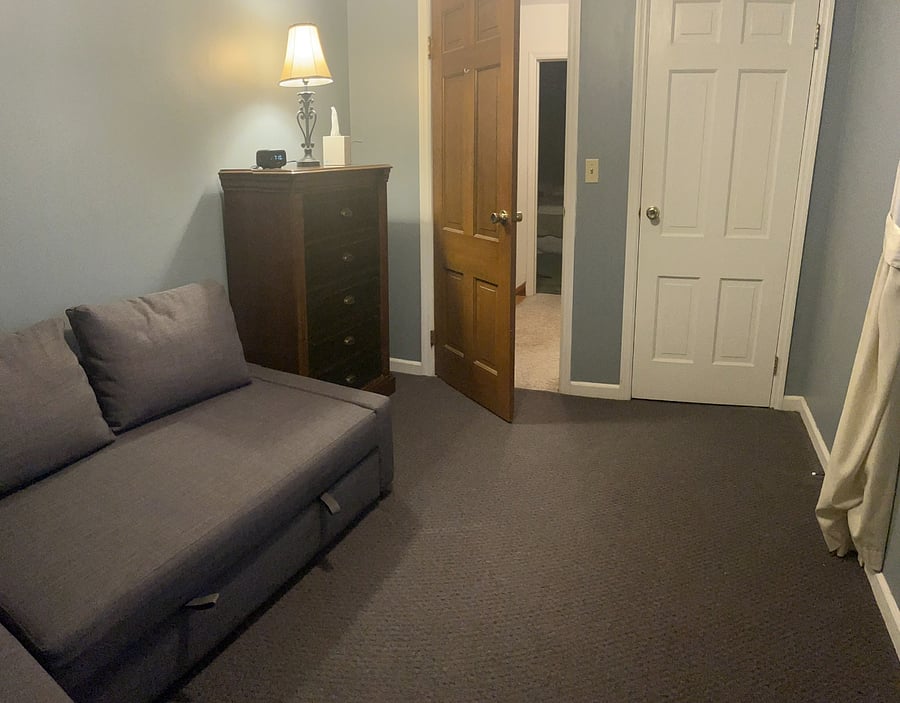 Smaller of two bedrooms upstairs