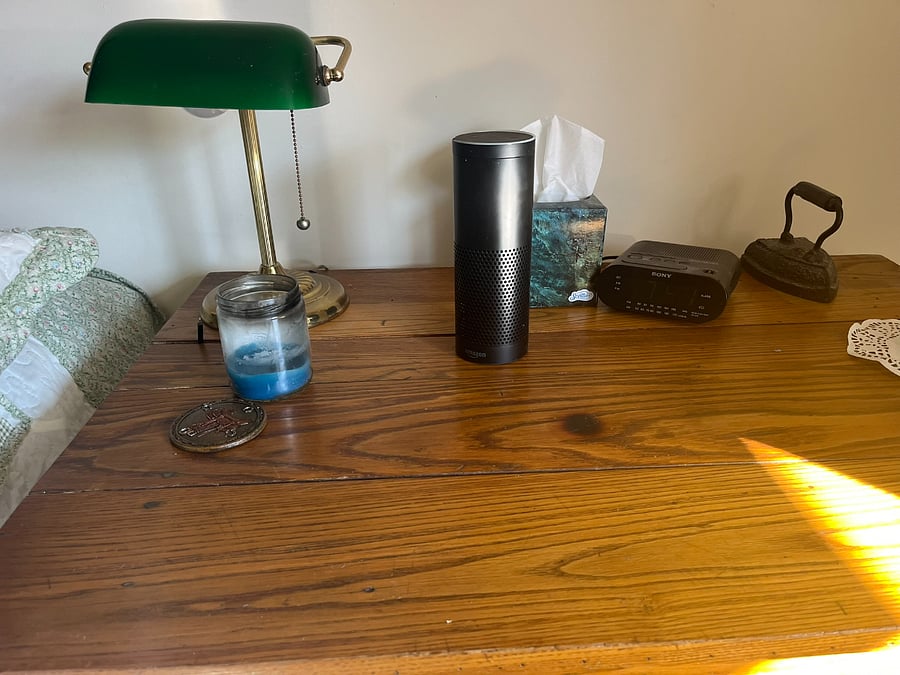 Echo in larger bedroom upstairs