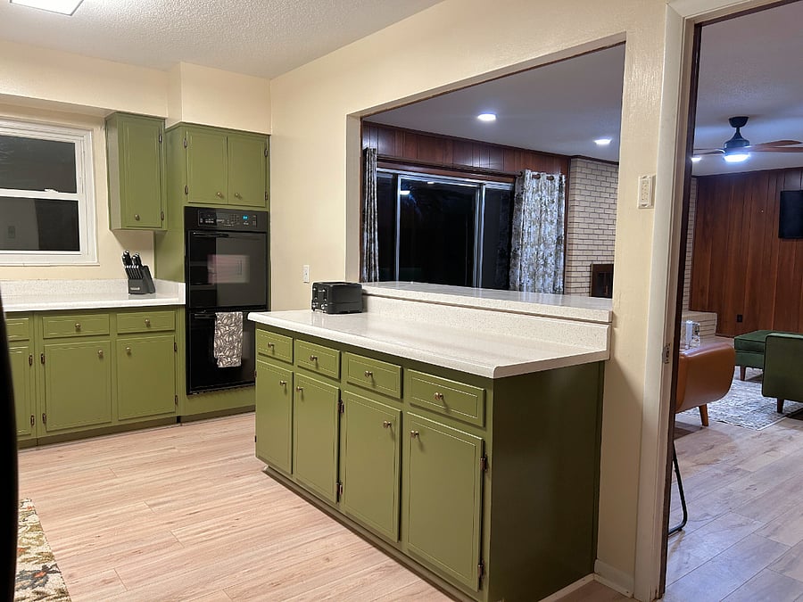 Kitchen is open family room for free-flowing conversation.
