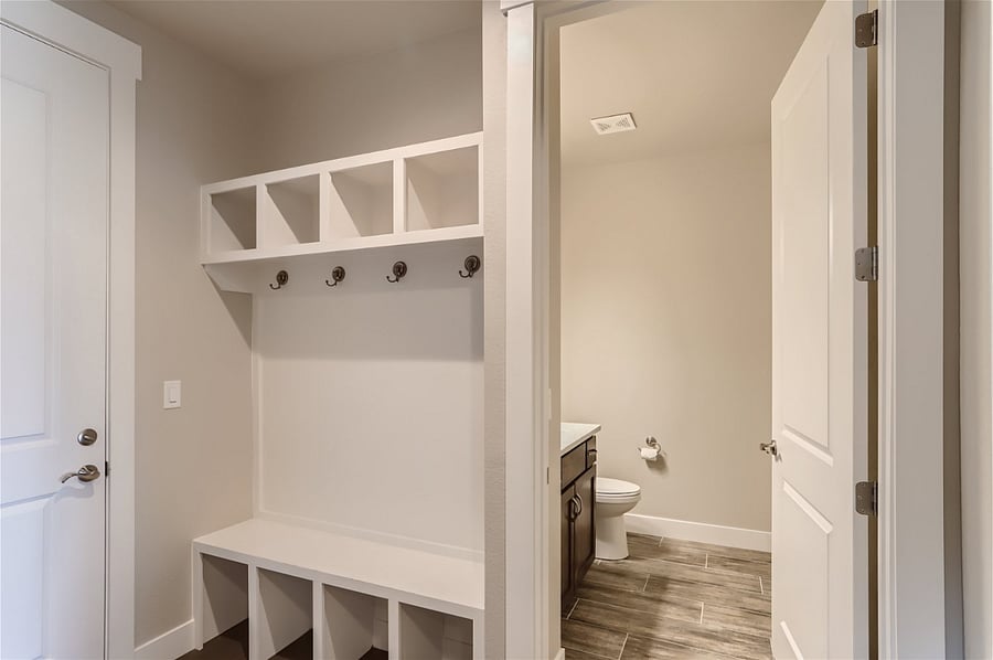 Mudroom entry from garage