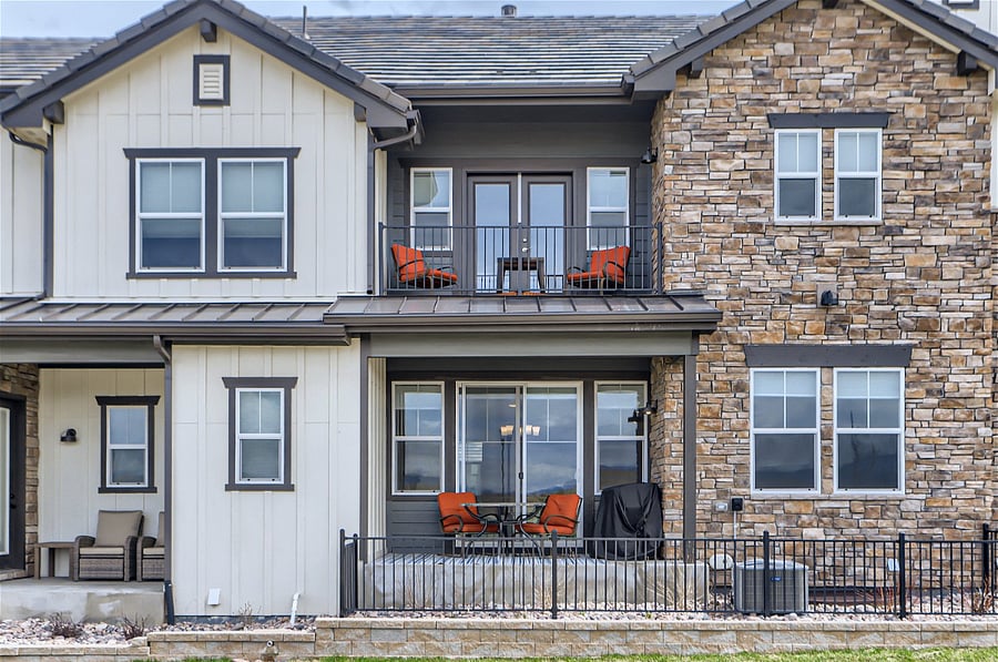 Master balcony and main floor patio