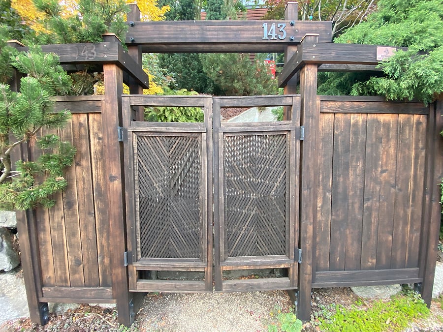Entry gate at street level