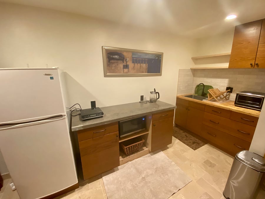 Duxtop induction burner, Panasonic Inverter Microwave, Sur La Table Kettle, Breville Smart Oven