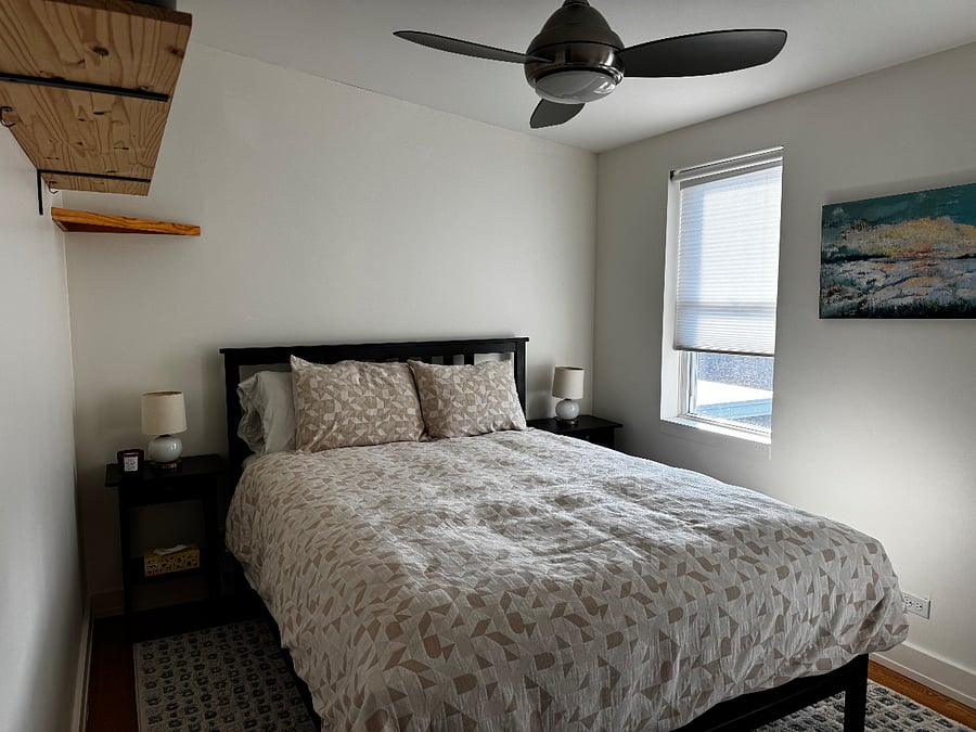 Bedroom with queen bed