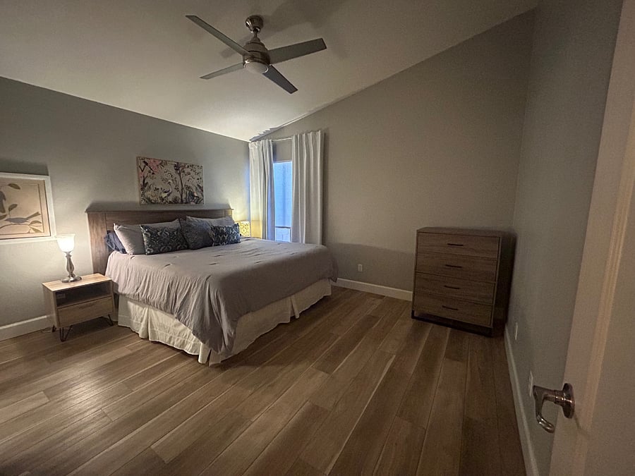 Primary bedroom, king bed