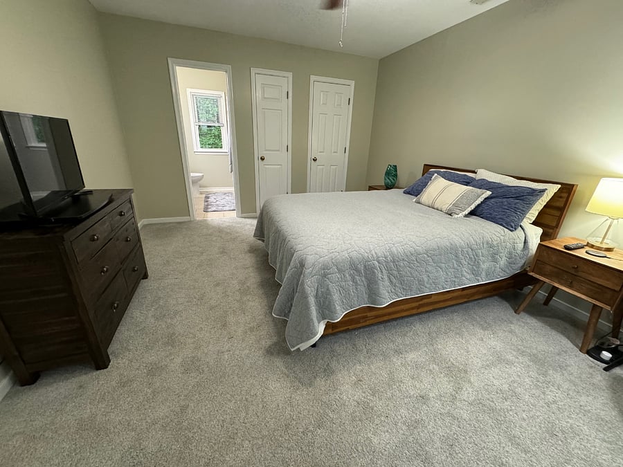 Master bedroom with extra-large closet and roll away twin bed