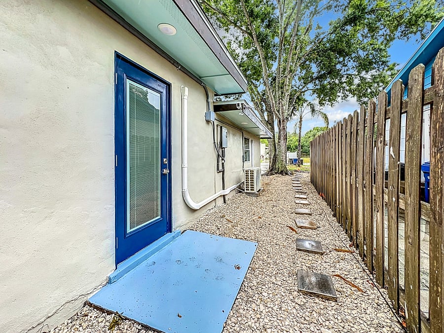 Pathway to the unit entrance
