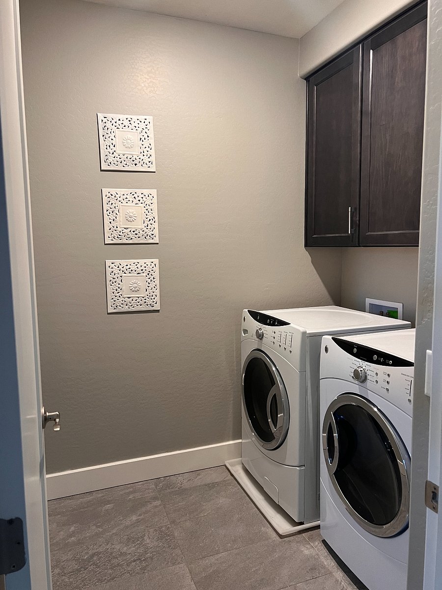 Laundry Room on Second Floor with Bedrooms