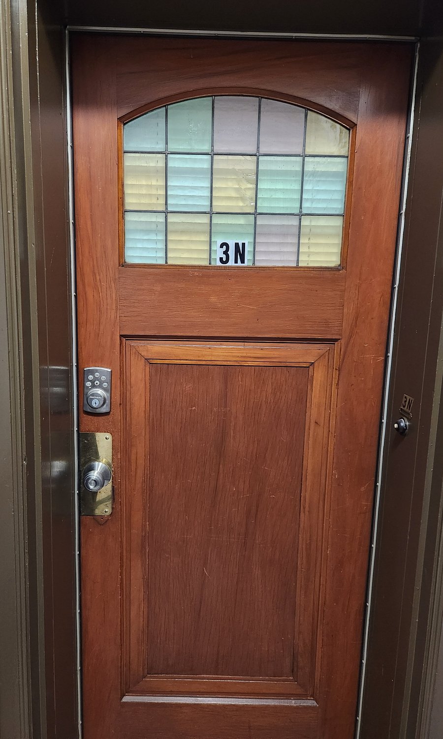 Entrance to your unit door - code or key lock.