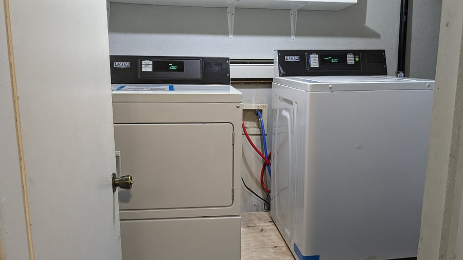 Maytag commercial washer/dryer (communal)