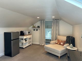 Microwave, Keurig, Fridge