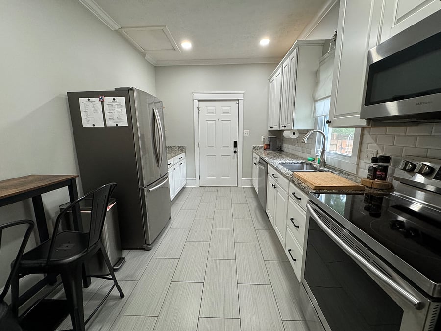 Kitchen entry + back door