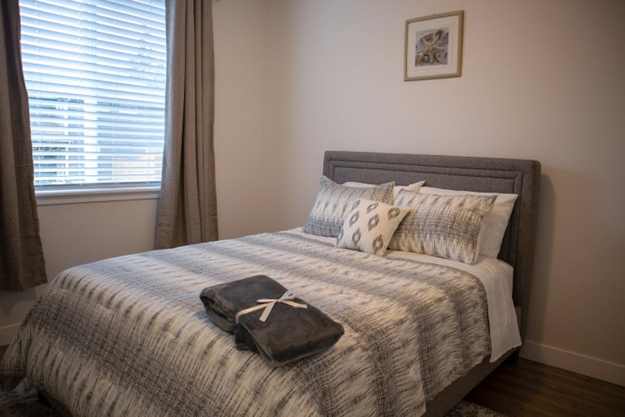 Queen bed and located on main floor
