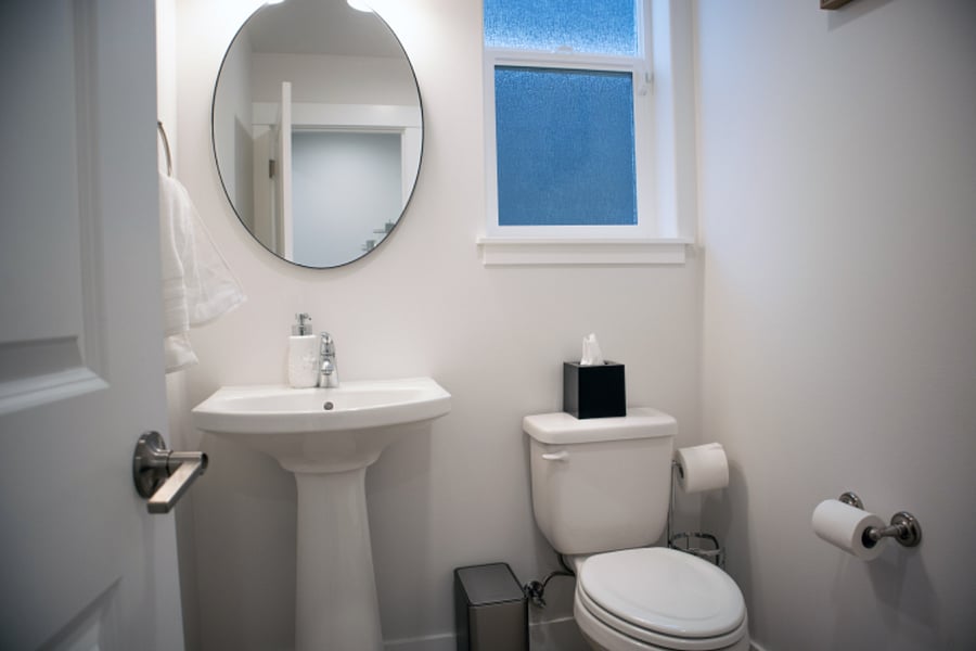 Half bathroom on main level