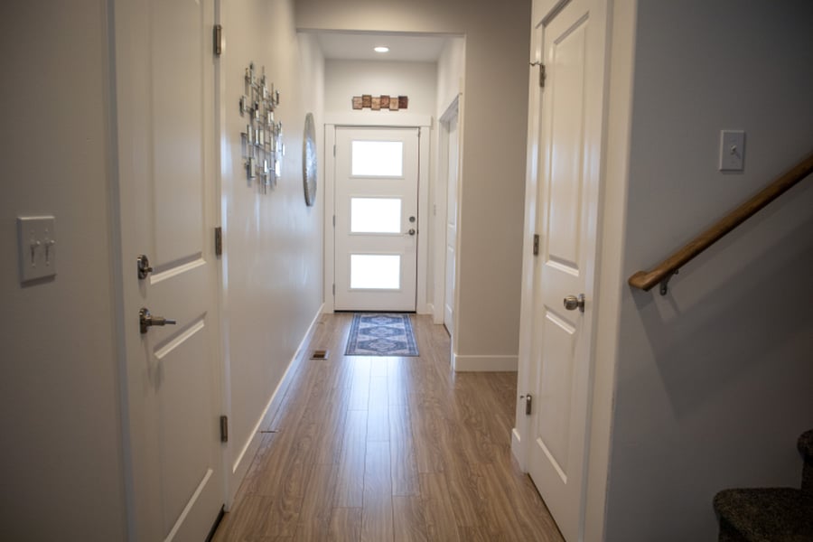 Enter from both the front door or the garage