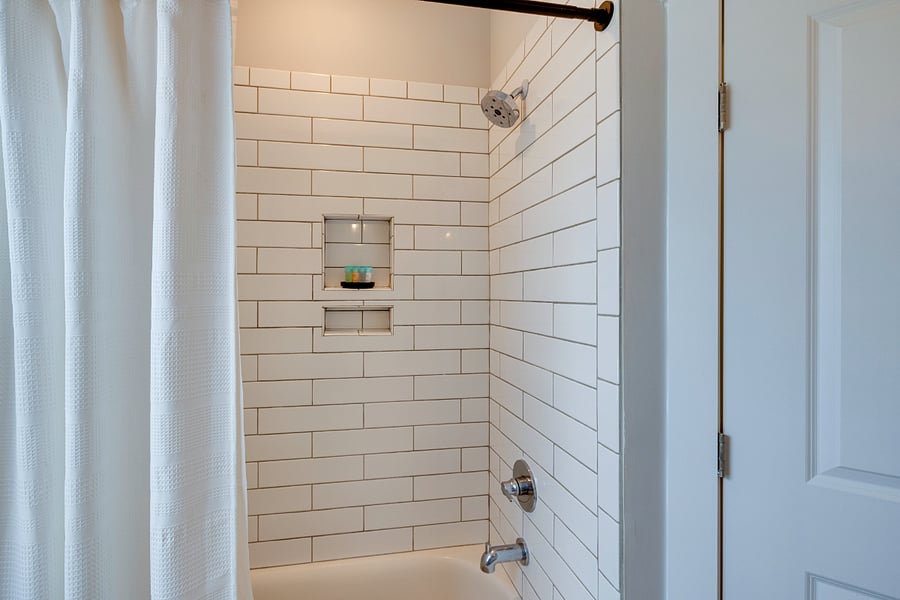 Upstairs full shower view