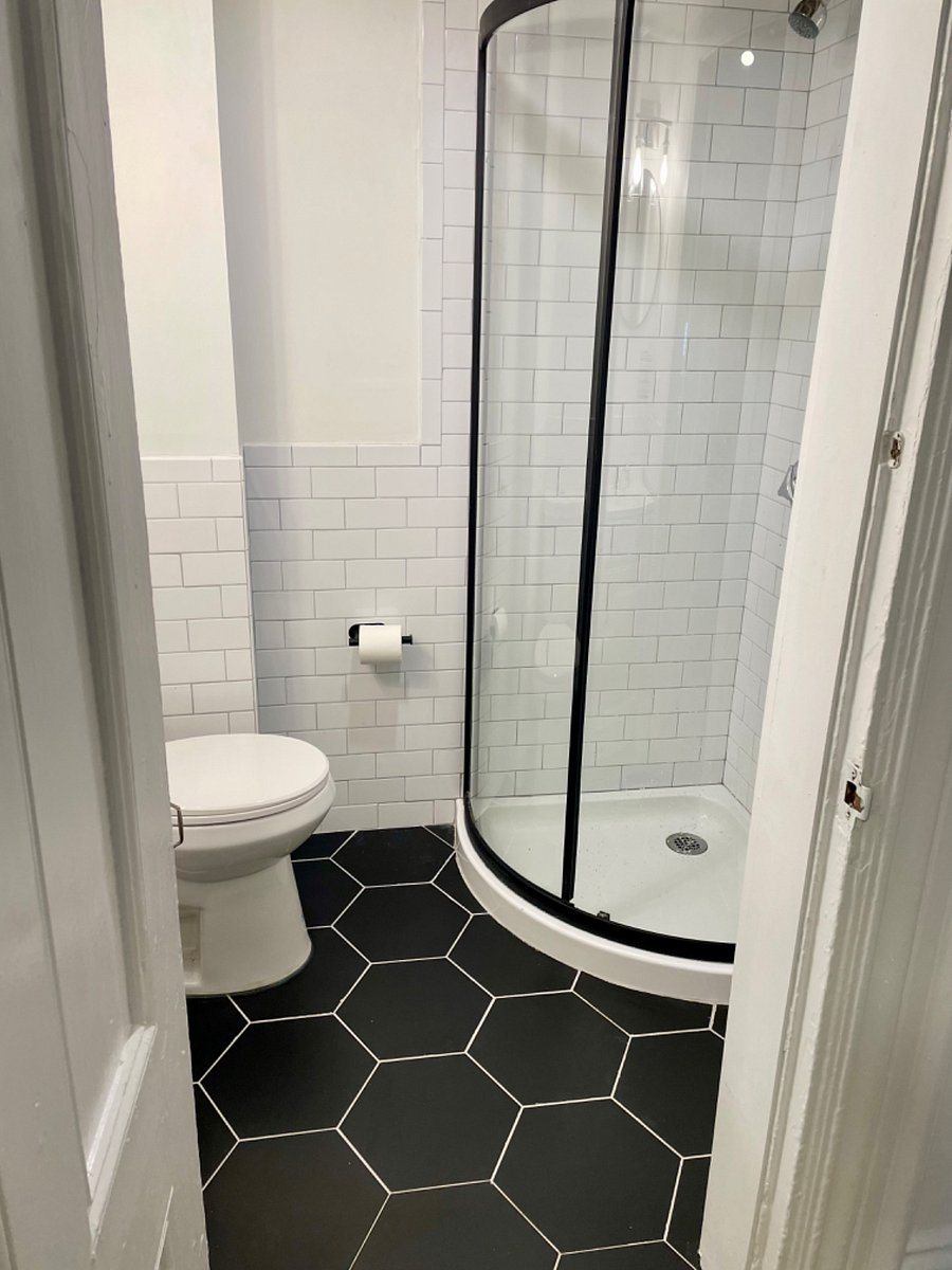 Bathroom, with new stand up shower
