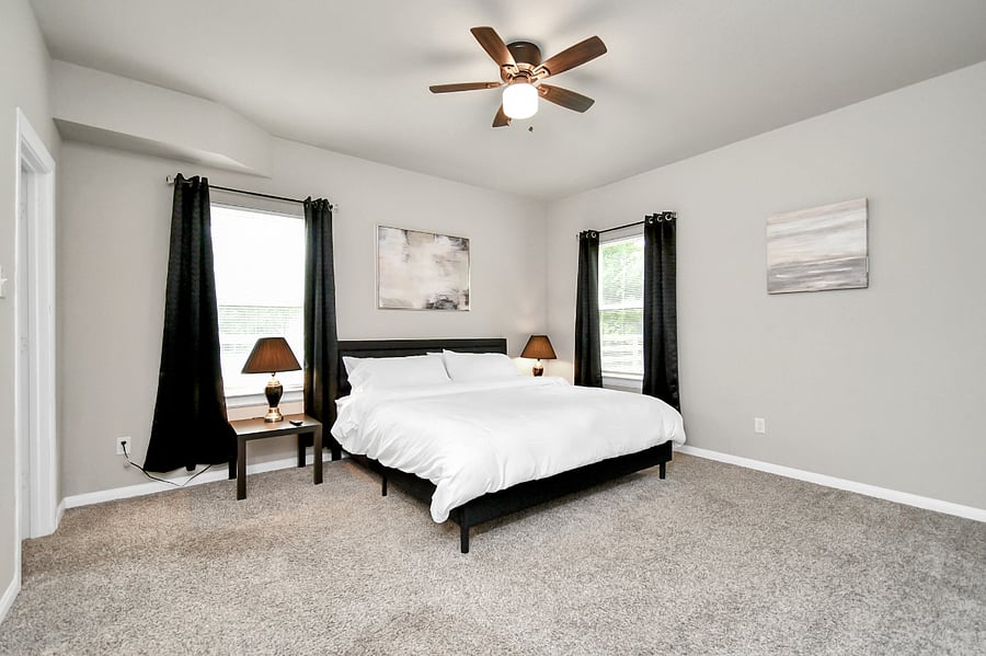 Unit A: Master bedroom with Comfortable King size bed.