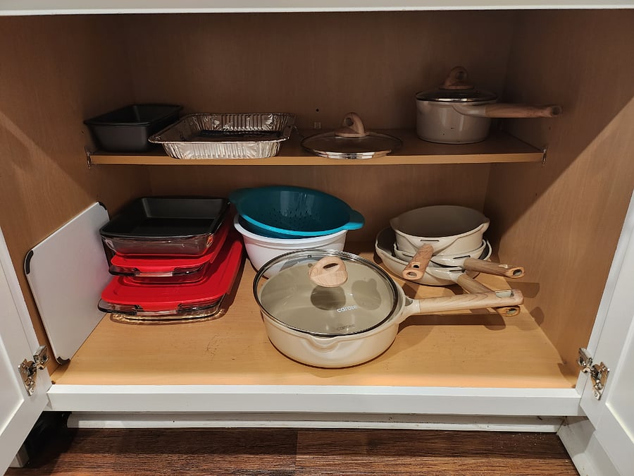 Plenty of stocked kitchen items